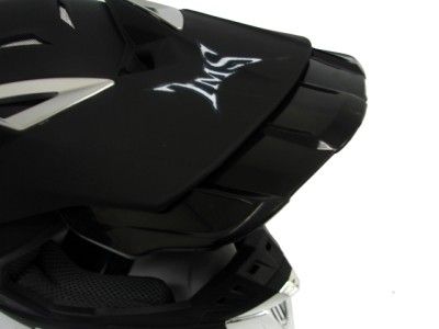 BLACK REMOVABLE SUN VISOR MOTOCROSS RACING HELMET MX ~L  