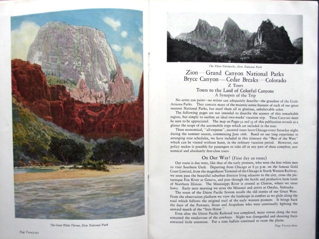 Union Pacific Railroad 1928 Western US Tours Book  