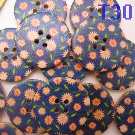 30 500pcs Mix Pattern Wood Buttons 30mm Craft Sewing T16 T30 m  