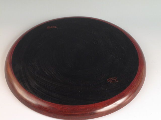 Japanese Kamakurabori Kamakura Bori Bamboo Round Tray Signed  