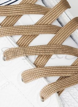 FLAT LIGHT BROWN SHOE LACES SHOELACES 160cm x 8mm  