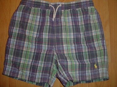 BOYS ~RALPH LAUREN POLO~ PONY LOGO SWIM TRUNKS, 4 4T  