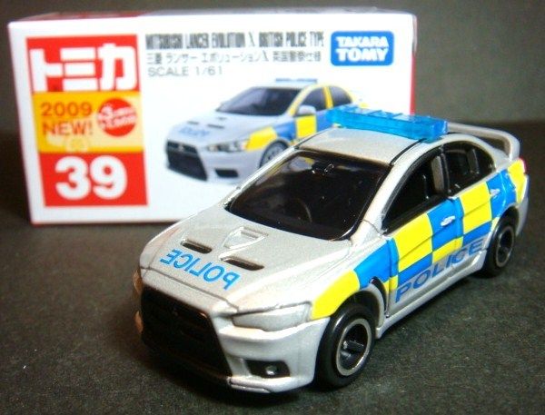 TOMICA MITSUBISHI LANCER EVOLUTION X BRITISH POLICE CAR  