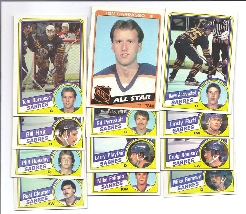 1984 85 TOPPS BUFFALO SABRES CARD LOT  