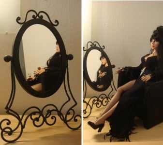 OOAK METAL HALLOWEEN GOTHIC MIRROR 4 TYLER SYBARITE  