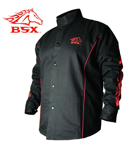 Stryker™ FR Red & Black Flames Welding Jacket  