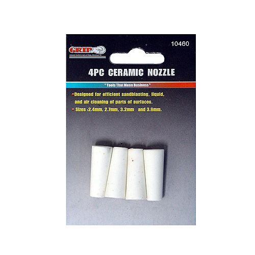 Grip 10460 4 Piece Ceramic Tips for Sandblasting 097257104605  