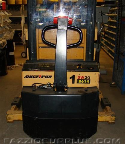 Multiton 2000 LB. Electric Fork Lift, 42 Forks, SW20 B614  