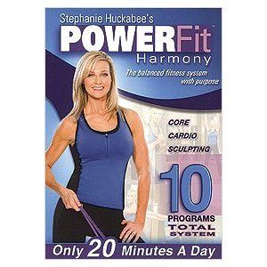 STEPHANIE HUCKABEE * POWERFIT HARMONY 10 DVDS & BANDS  