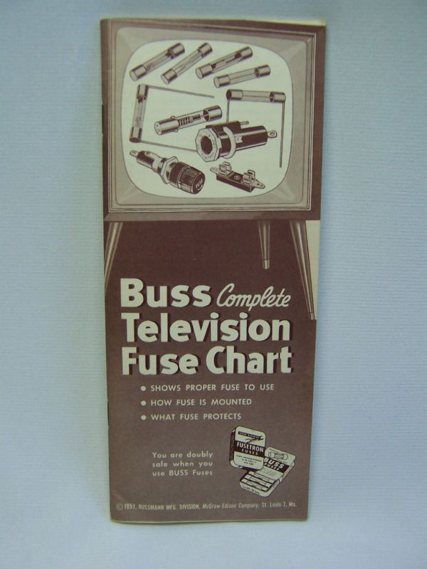 buss television fuse chart 1957 bussman mfg fusetron  