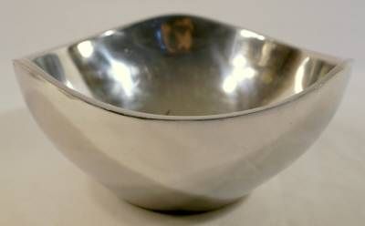 Vintage Nambe Butterfly Tri corner Large 9 Bowl 527 Metal Alloy 