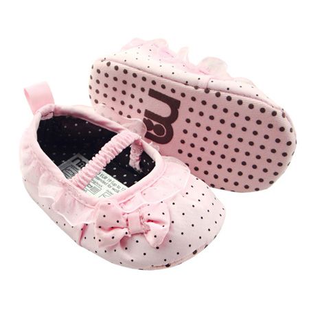 Sweet Pink Infant Baby Girls Dress Ballet Shoes 3 6m  