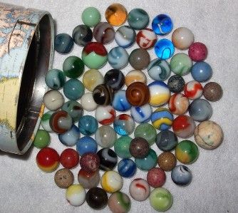 60 AKRO, PELTIER OLD, VINTAGE & ANTIQUE MARBLES #SG 139  