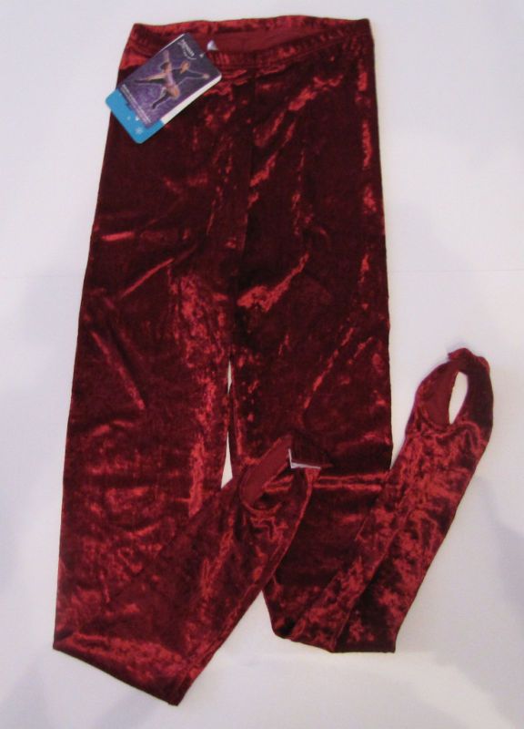 MONDOR BURGUNDY CRUSHED VELVET STIRRUPS ADULT MEDIUM  