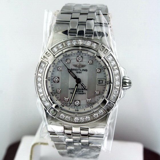 Breitling Starliner A7134053 Mother of Pearl Diamond $9,520.00 ladies 