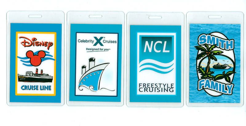 Personalized CRUISE LINE Luggage Tags (Set of 4) NEW  
