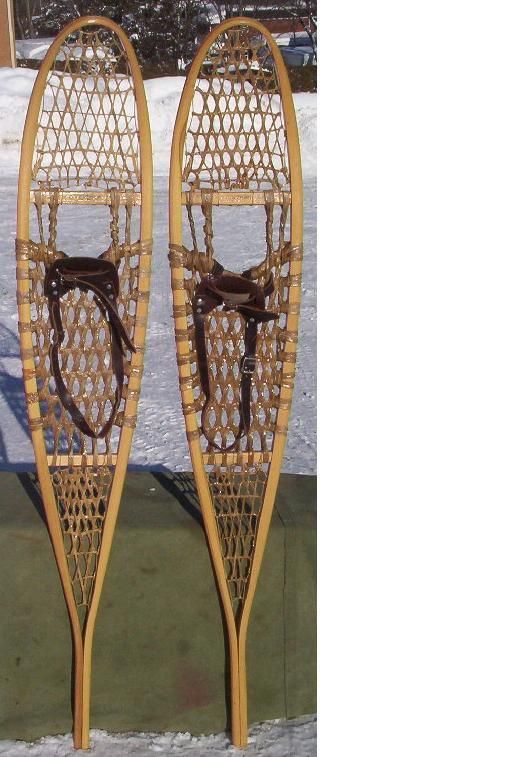 SNOWSHOES 57x10 w/Leather Bindings GREAT SNOW FUN  