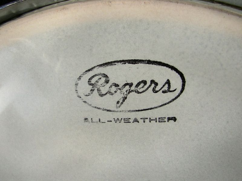 VINTAGE Rogers Snare  SCRIPT LOGO WHITE PEARL  