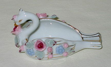 Chikusa Occupied Japan Swan shaped Individual Ashtray  