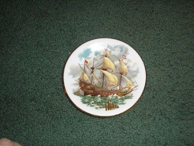 PALL MALL WARE PLATE F.W.R. ENGLAND SHIP BOAT GOLD L@@K  