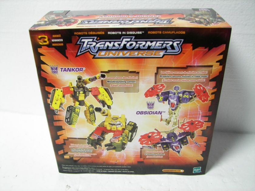 Transformers Universe Tankor & Obsidian NIB MISB  