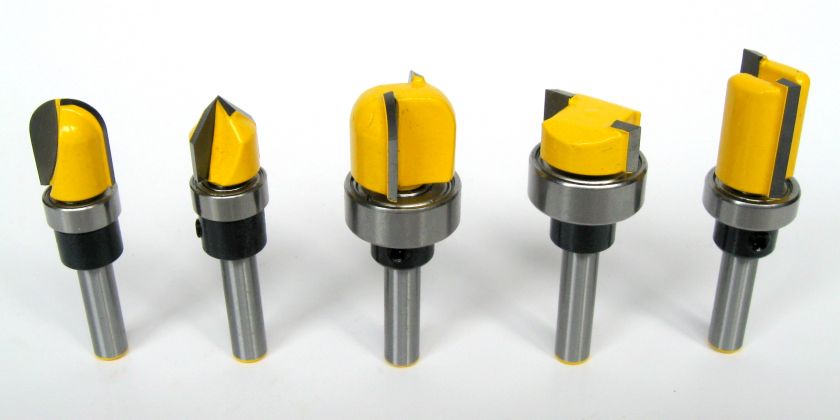 pc 1/4 SH Top Bearing Pattern Molding Router Bit Set  