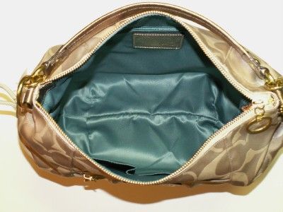   Khaki/Bronze SIG Satin Jazzy Convertable Hobo Handbag 15319  