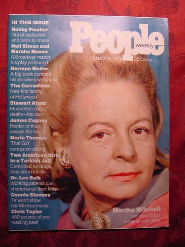 PEOPLE March 11 1974 MARTHA MITCHELL MARLO THOMAS +++  