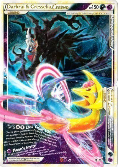 POKEMON DARKRAI & CRESSELIA LEGEND JUMBO HOLO CARD  