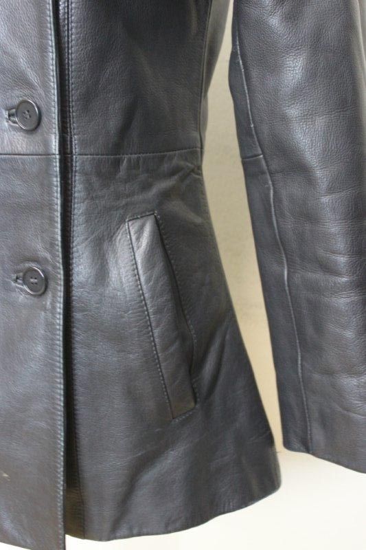 SEXY VINTAGE WOMENS 70S 3/4 LEATHER COAT JACKET M.  