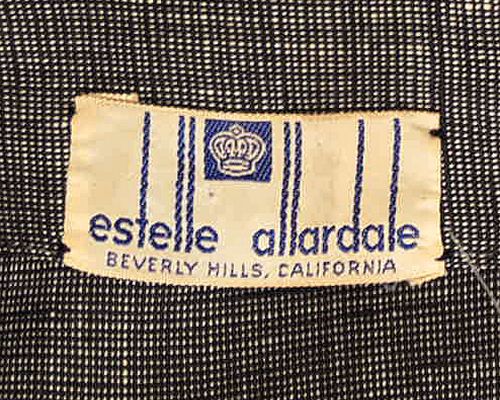 Vintage Wiggle Dress Gray Linen Eselle Allardale 1950S  