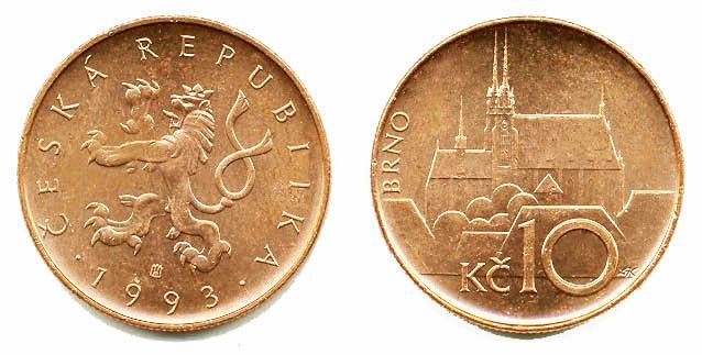 Czech Republic 1993 10 Korun UNC (KM4)  