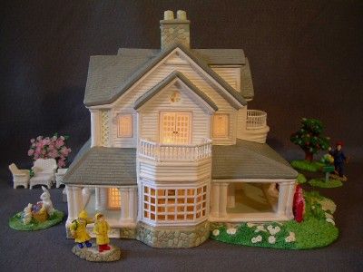 Xmas Easter Village Lighted Ceramic House sold on   