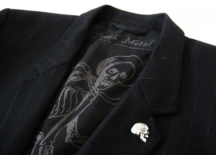   RICHMOND Skull Lapel Pin Blazer 50 IT, Large Rock & Roll Metal  