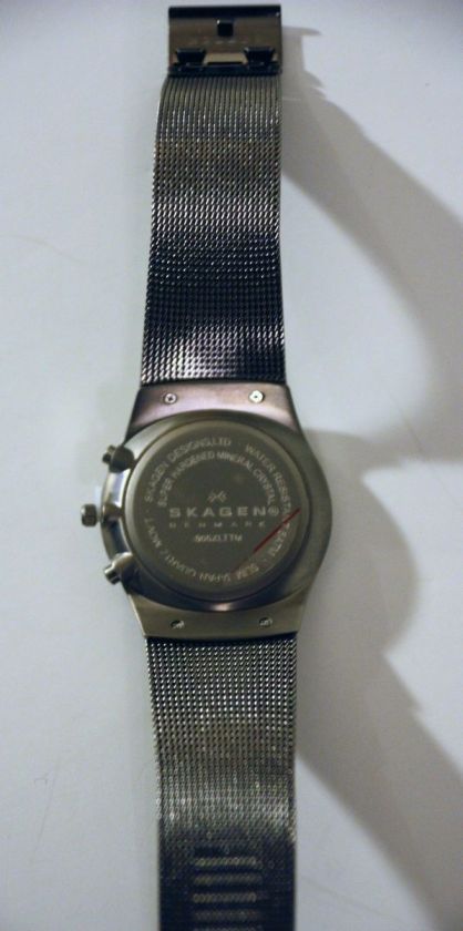 Skagen Mens Titanium Chronograph WATCH Mesh Band GRAY 906XLTTM * $225 