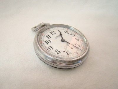 BIG VINTAGE 17 JEWEL ROAMER SWISS POCKET WATCH  