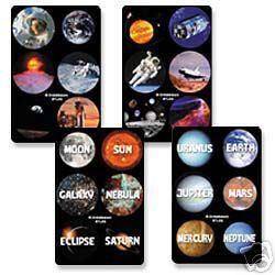 SPACE AND PLANETS 36 MINI STICKERS Party Favors REWARDS  