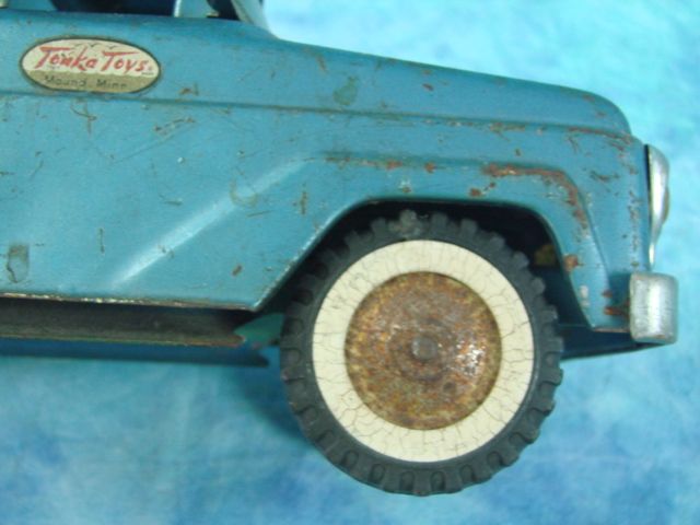 Vintage Die Cast Metal Tonka Blue Service Delivery Truck  