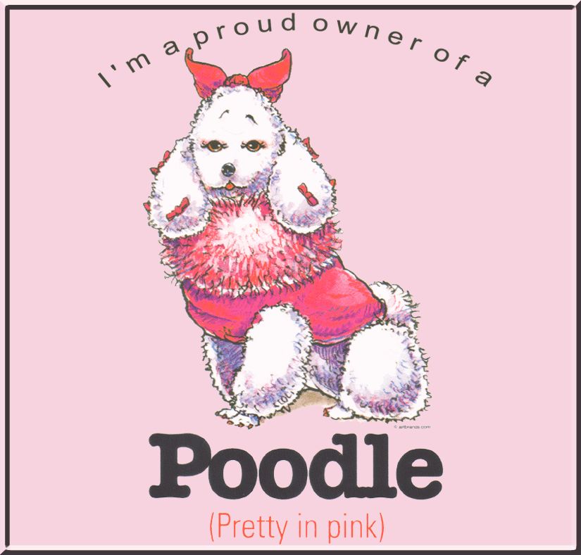 Funny Poodle In Pink Dog Breed Shirts S XL,2X,3X,4X,5X  
