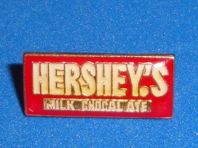 Hersheys Mini Vtg Enamel Metal Hat Pin Choalate Candy Bar Classic Logo 