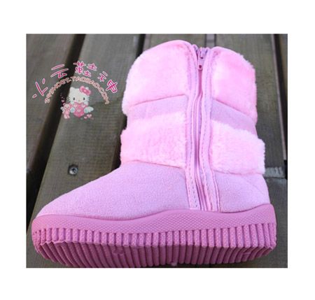 New Pink Kids Girls Snow Boots Winter Shoes 2 6 yrs S060P  