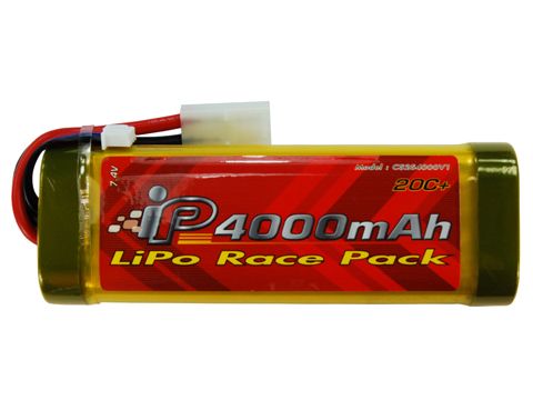 Intellect 7.4V 4000mAh LiPo Battery Large Pack  