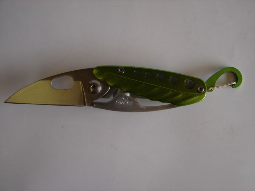 Schrade X Timer Leaf Caribiner Leaf Linerlock Knife  