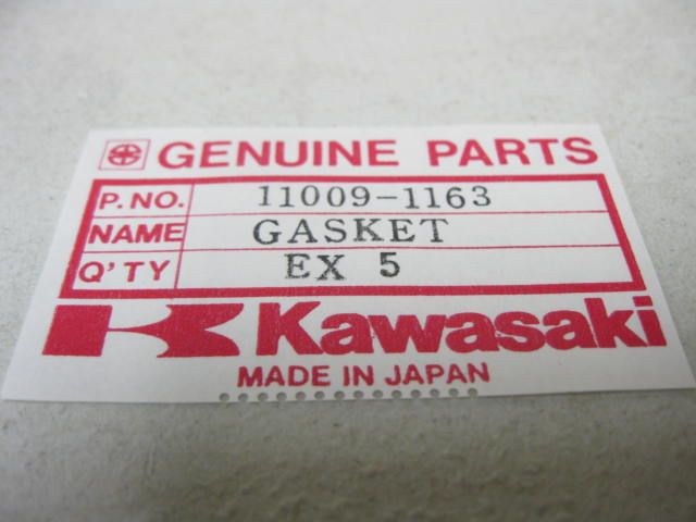 Kawasaki NOS KZ1000/1100, Gasket, Part # 11009 1163 d1  