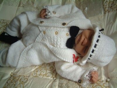 KNITTING PATTERN** TAIL COAT SUIT**FOR NEWBORN BABY BOY  