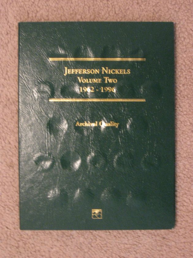 JEFFERSON NICKEL BOOK HOLDER VOLUME TWO 1962 TO 1996  