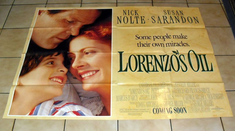 1992 LORENZOS OIL NICK NOLTE MOVIE POSTER 60X46  