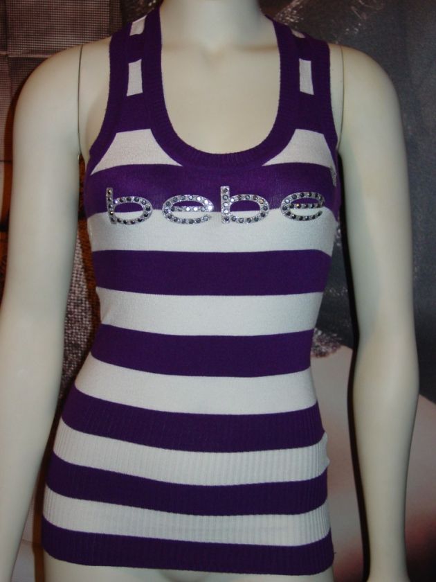   these** BEBE logo sweater tank top shirt halter sport *XS*S*M*L* new