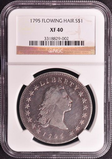 1795 FLOWING HAIR S$1 NGC EF 40  