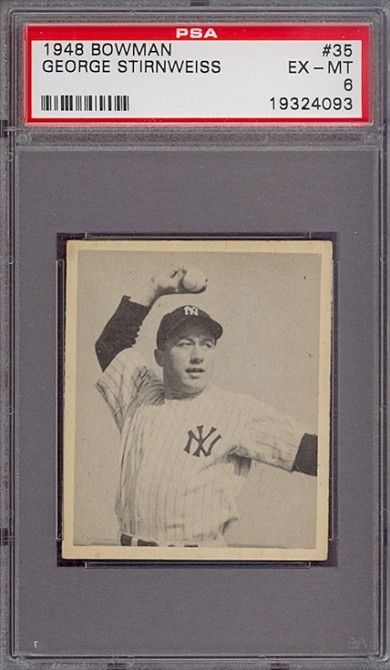 1948 Bowman #35 George Stirnweiss Rookie Yankees PSA 6 *269216  